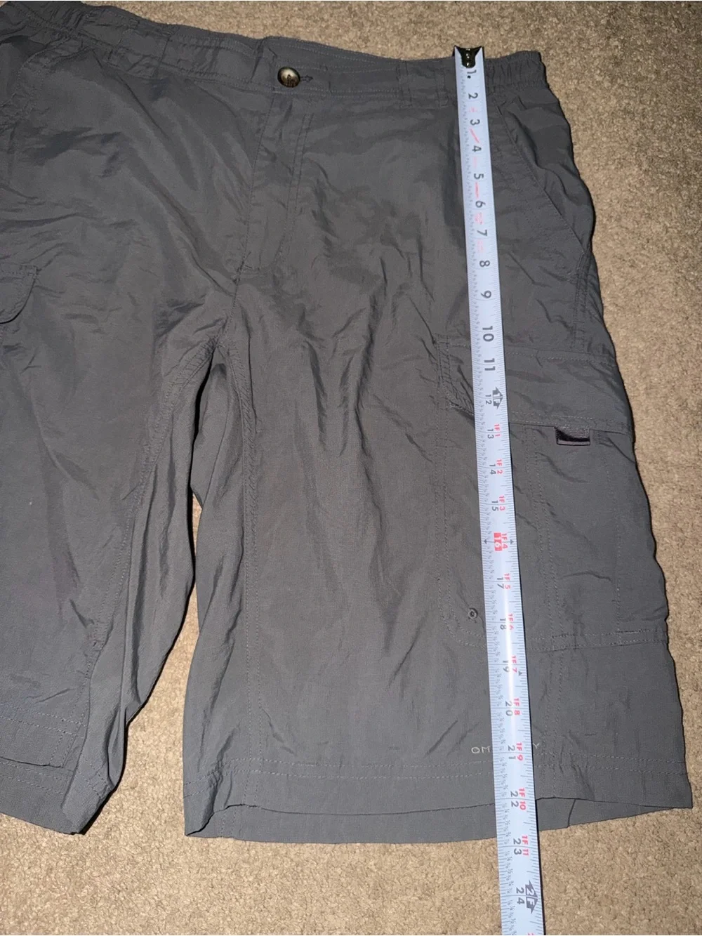 Columbia titanium mens omni dry grey hiking cargo shorts